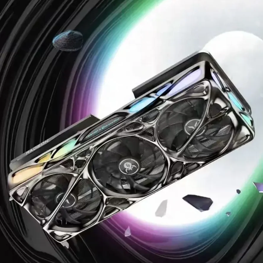 Видеокарта Yeston rx9070xt gravastar mercury nova oc