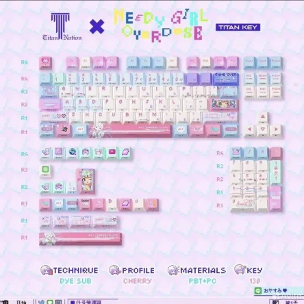 Кейкапы Titan Nation x Needy Girl